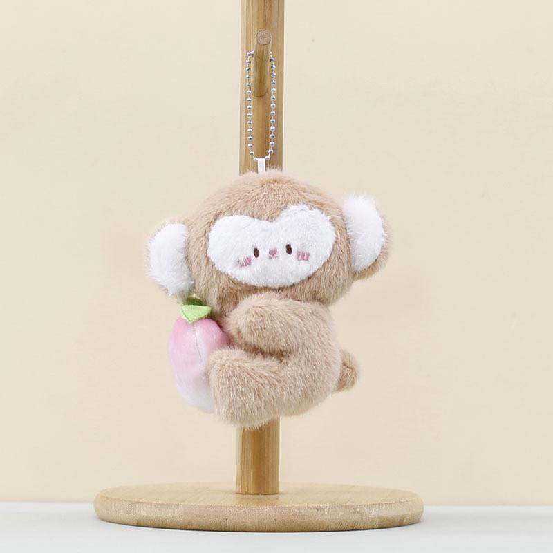 Monkey Plush Toy With Soft Short Fur For Kids Bag Ornament And Gift Keychains