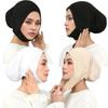 New Elastic Instant Hijab Tube Ready To Wear Ear Hole Undercap Tudung Plain Jersey Cotton Instant Turbans for Women
