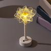 Acrylic Flower Shape LED Lamp, Decorative Cordless Table Light with Warm Light for Home, Office, Study Room, Bedside