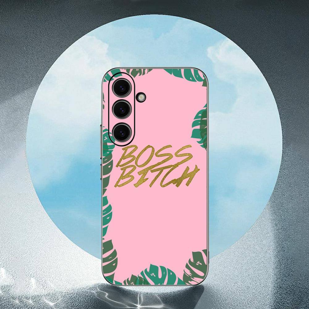 

Boss Girl Lady For Samsung Galaxy S25 S24 S23 Ultra S22 S21 Plus S20 Black Soft Silicone Protective Case SamsungS20fe