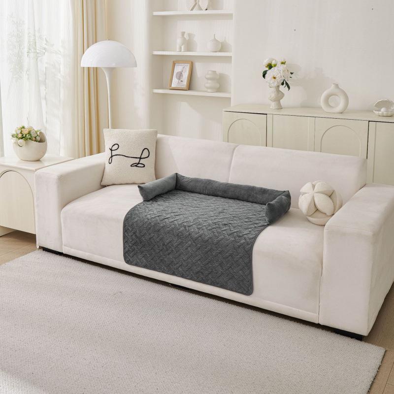 

Кристальный бархат Подушка-диван для питомца на осень/зиму - Однотонное гнездо для собак и кошек 90cm x 120cm