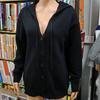 IHUASU Autumn and Winter Drawstring Knit Cardigan Jacket Women's Solid Colour Hooded Single-breasted Jumper
