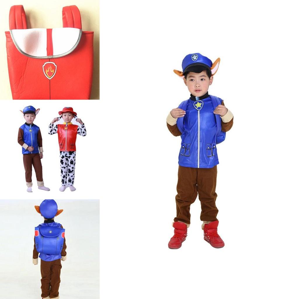 Adorable Paw Patrol Kids Cosplay Costume With Marshall Chase Skye Party Outfit
