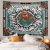 1pc Bohemian Burning Sun Mushroom Octopus Tapestry, Psychedelic Eye Marine Creature Tapestry