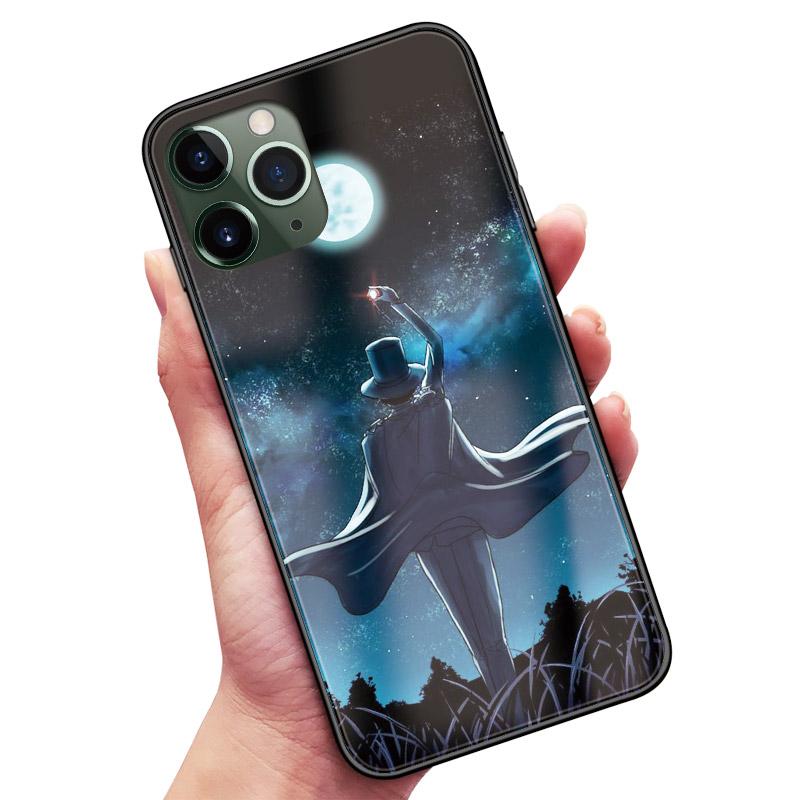 Detective Conan Jimmy Kudo Anime Soft Silicone Glass Phone Case Cover for iPhone SE 6 6s 7 8 Plus X XR XS 11 12 13 Mini Pro Max