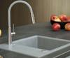 Gray Granite Sink Nayes 62x44 + Siphon + Faucet + Plug