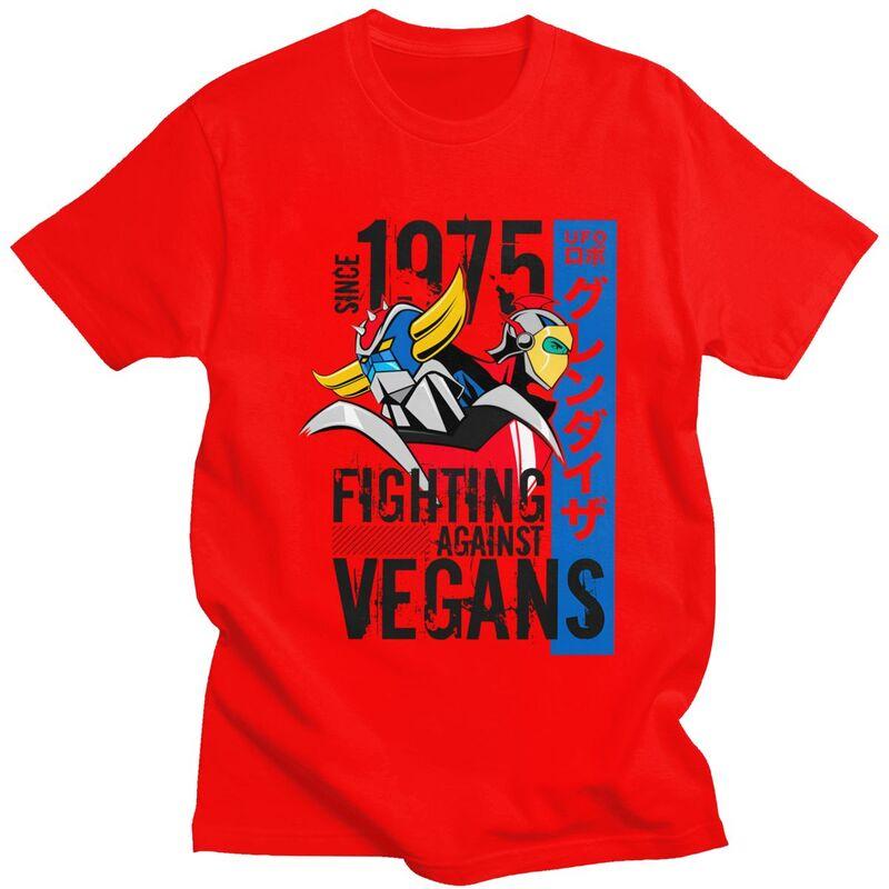 

Custom Color Grendizer Vegan Tshirt for Men Short Sleeve T Shirt Fashion Goldorak UFO Robot Tshirt 100 Cotton Tee Gift Idea S