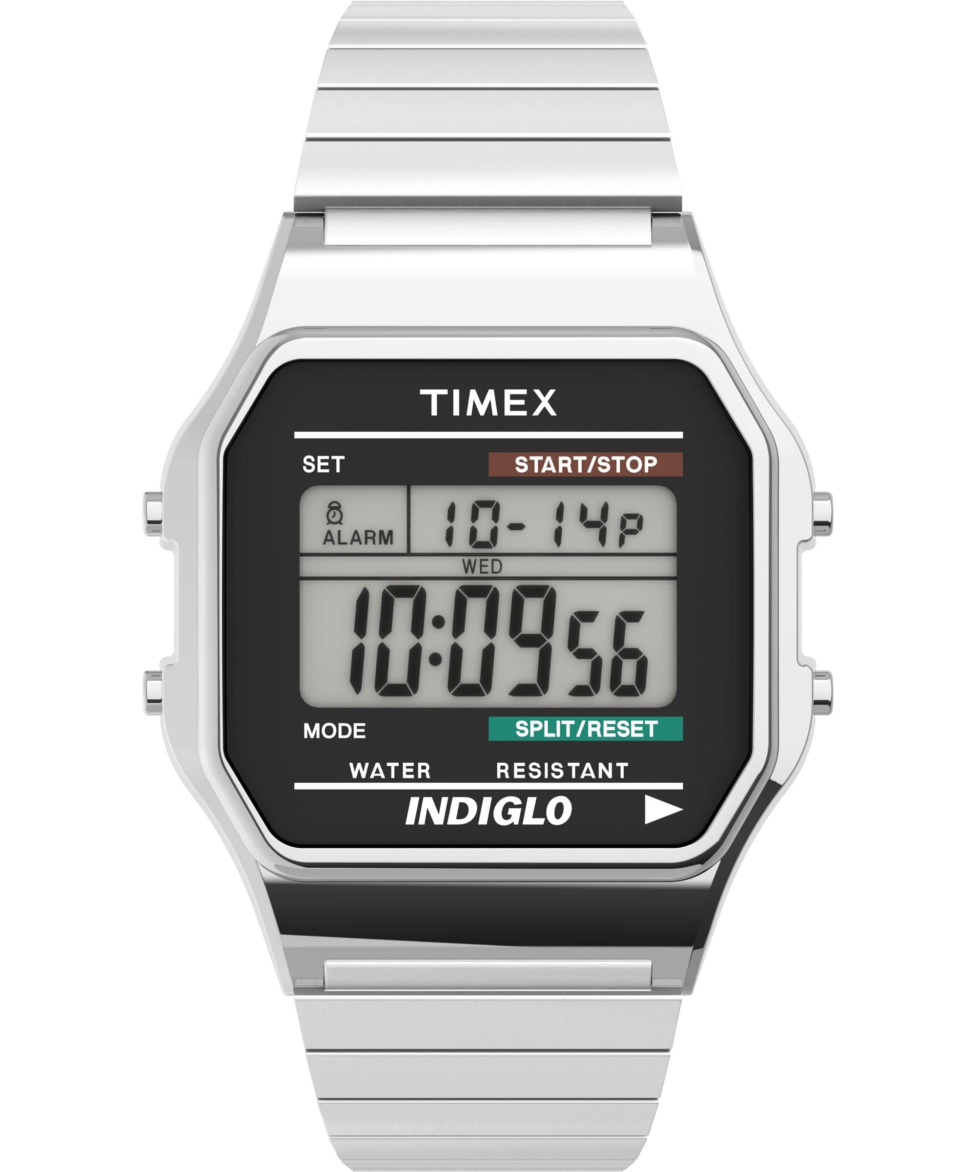 

[Timex] TIMEX Classic Digital Original Silver Metal Expansion belt T78587 [Обычный импортный продукт]