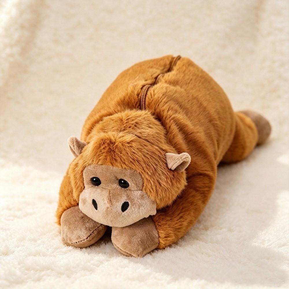 Gorilla Plush Pen Bag Large Capacity Plush Pencil Case Plush Pen Case School Season