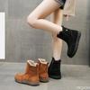 Fashionable Versatile Snow Boots Autumn Winter Women's Casual Comfortable Side Zipper Thick Soled Short Boots Warm Cotton Shoes