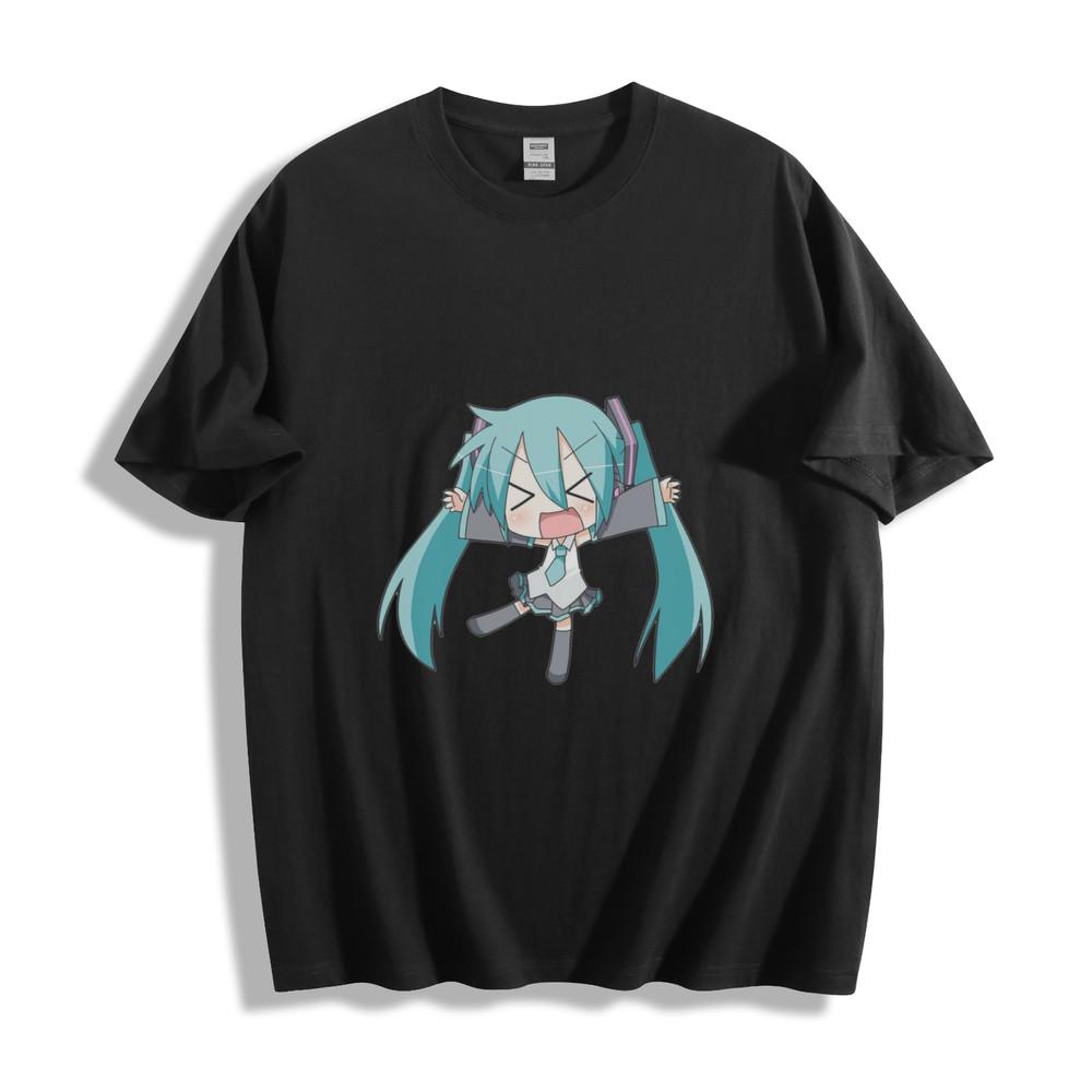 Hatsune Miku Excited Chibi T-Shirt - Playful Anime Energy Unisex Tee