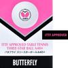 Butterfly Table Tennis Butterfly Three Star Balls White Pack of 95780 White Balls, A40+ (270), 6, (270)