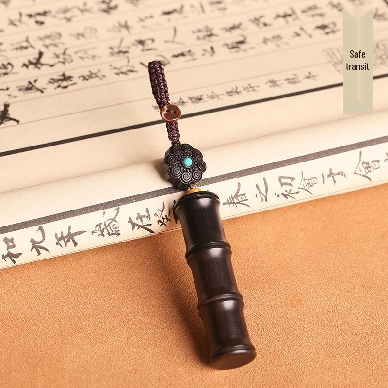 Bamboo & Ebony DIY Carving Beads Keychain Pendant for Men and Women – Peace & Step by Step Design