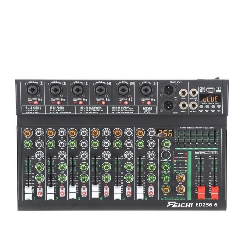 12V Netzteil Außenbereich Haus KTV 4/6-Kanal Mixer Audiosystem 99DSP Bluetooth 5.0 USB-Eingang Mixer