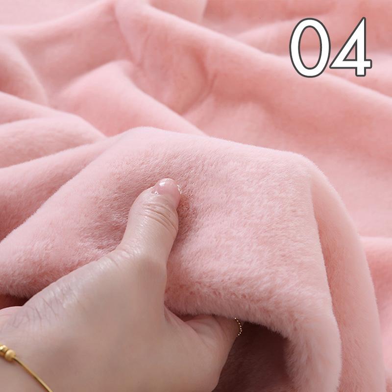 Tissu Peluche Super Doux Polyester Imitation Fourrure de Lapin Rex Épais 50*50cm Pour Fond d'Étalage Comptoir Vêtements de Poupée