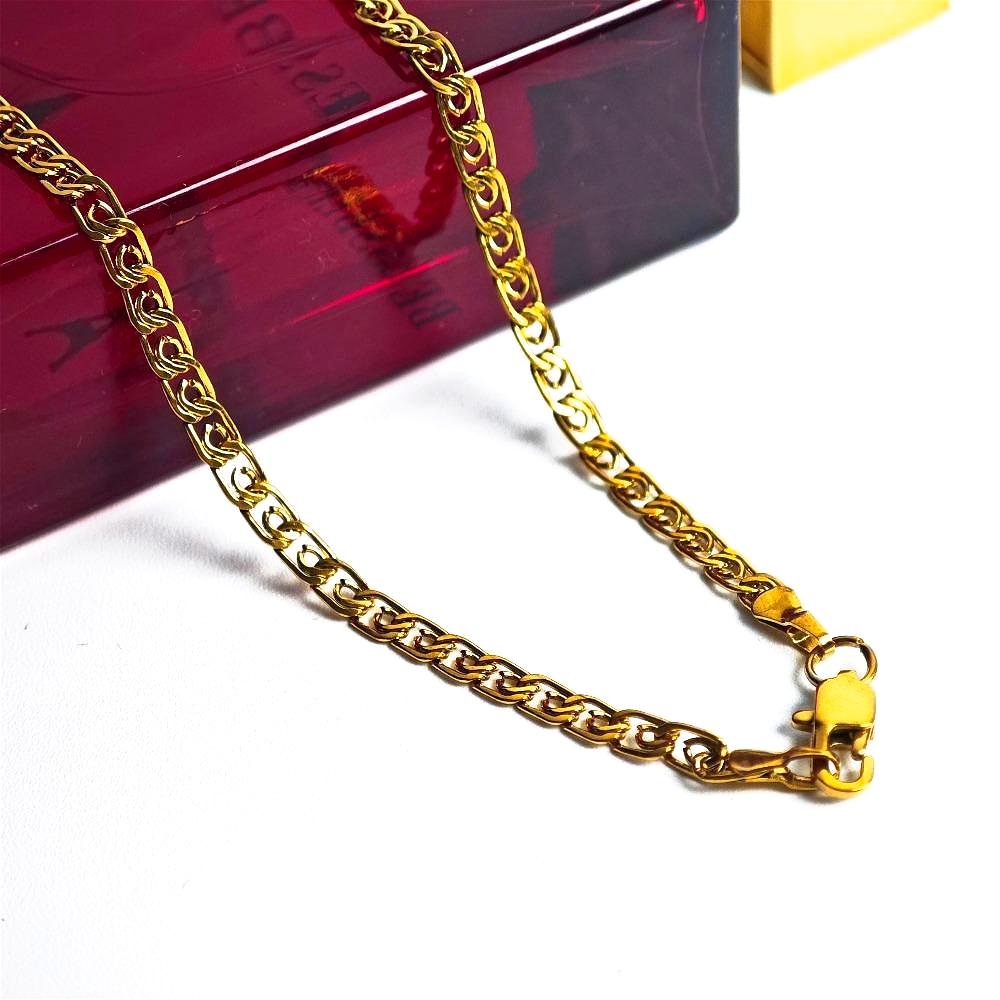 Rose Gold/gold Color Plain Chain for Women's Daily Jewelry