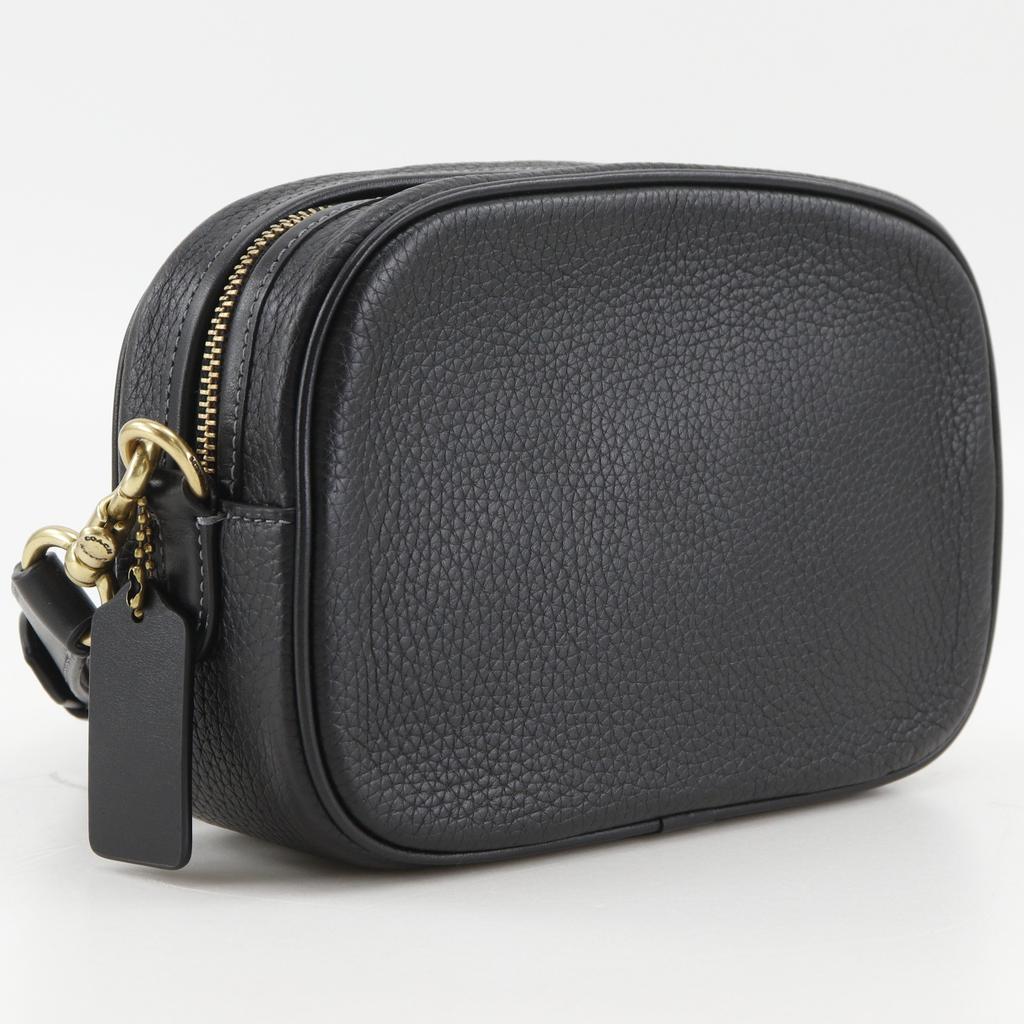 Coach Camera Bag Shoulder Bag CC386 Black Leather Women Used