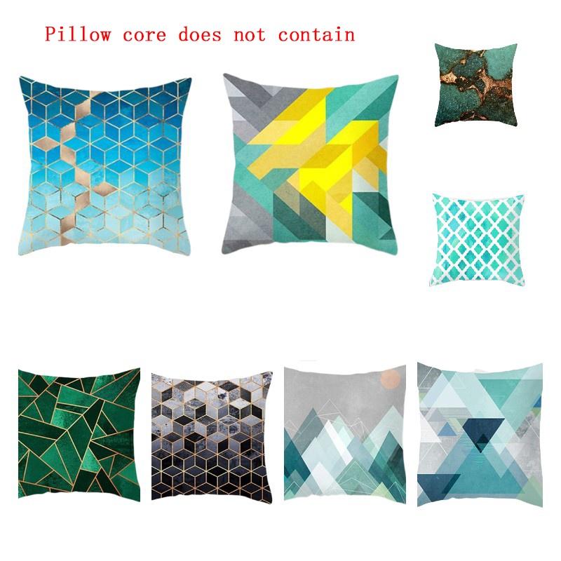 Geometric Pattern Simple Pillow Case Abstract Art Home Decoration Plush Fabric