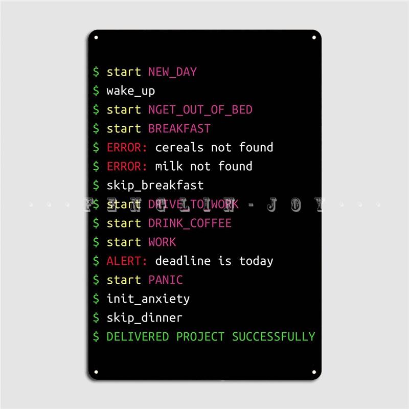 

Жизнь программиста Подарок Металлическая табличка Постер Клуб Дом Пещера Паб Настенный декор Настроить Жестяная табличка Постер 20x30cm