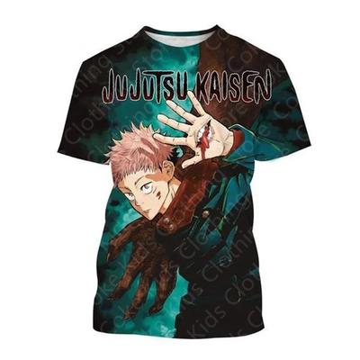 2024 New Anime Teenager Tshirts Jujutsu Kaisen 3D Printing Summer Fashion Short Sleeve Kids Adults Cartoon Street Clothing Tops