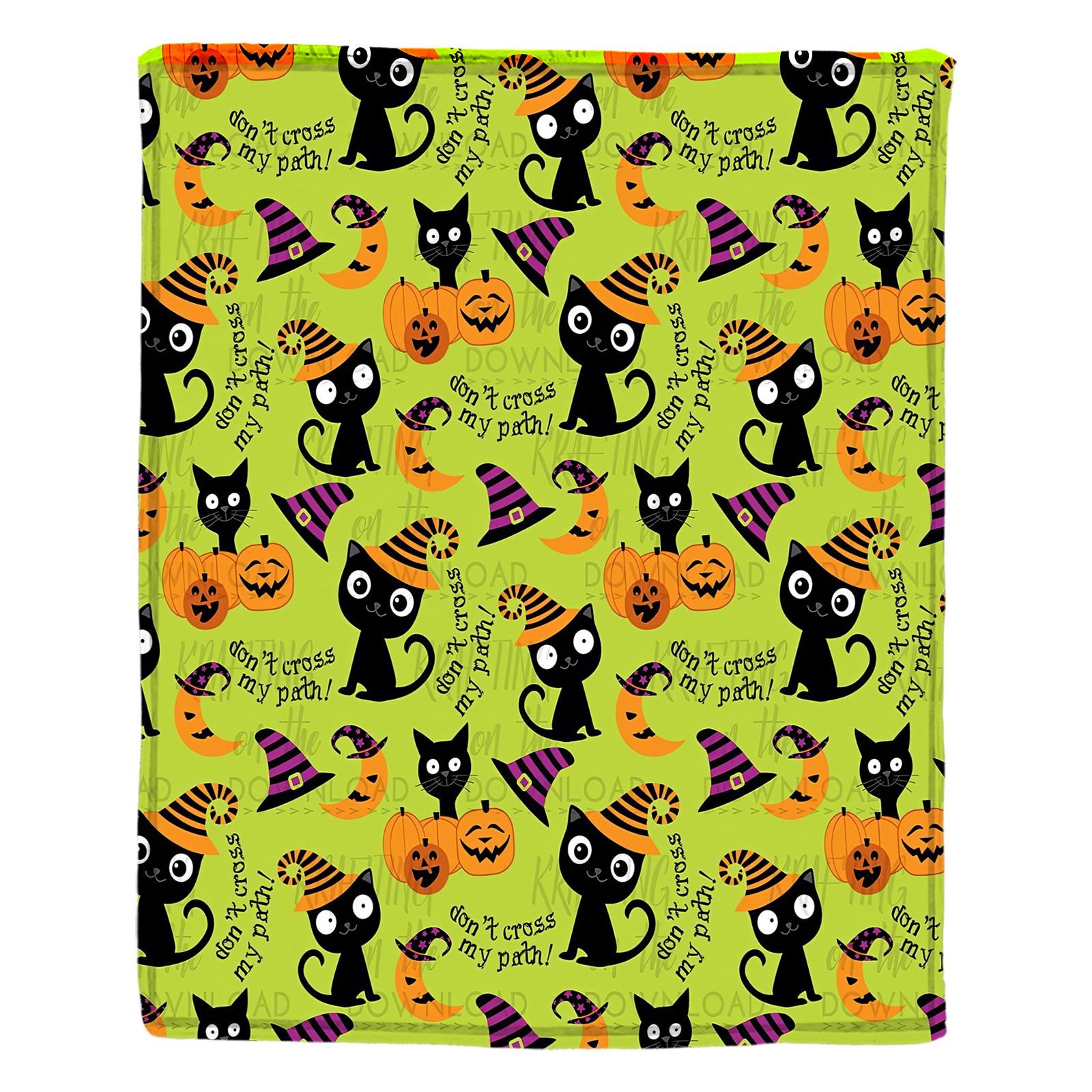 

Одеяло с принтом на Хэллоуин S зелёный