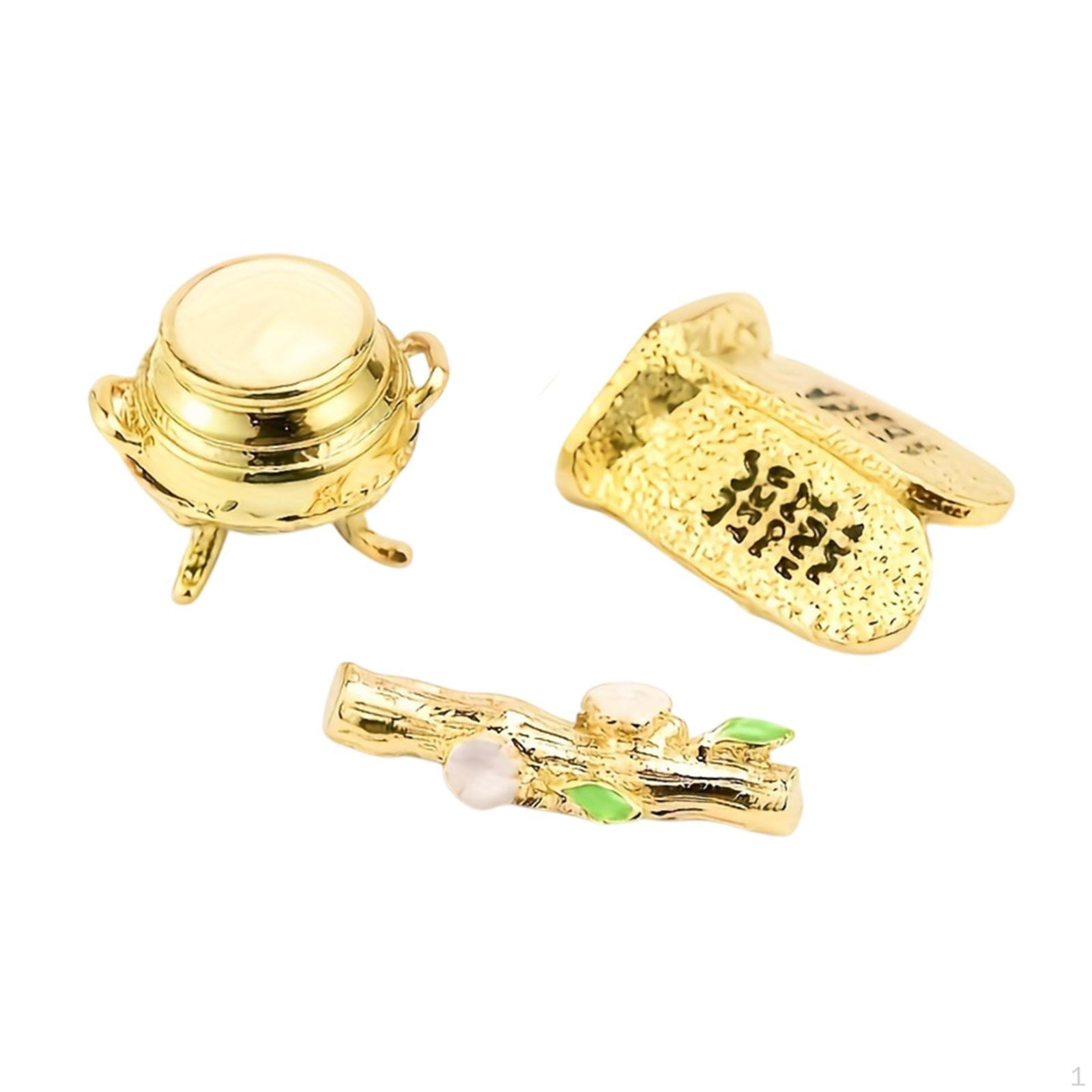 

Decorations Religious Decorative Collection Pieces Metal Craft 3 Set for Office Small Size Set