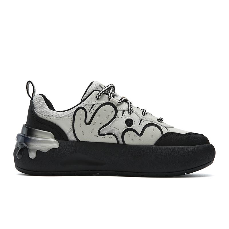 Fila Cacti Fashionable Classic Retro Modern Casual Daily Versatile Comfortable Thick Sole Women Sneakers Gray Black F12W611208FLB