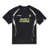 Li Ning Sports Lifestyle Series Letter Brand Logo Casual Round Neck Short Sleeve T-Shirt 2024 Season NIP Team Unisex Tops Black ATSU651-1