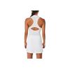Asics Match Dress Solid V-Neck Tennis Knit Sleeveless Dress Women Dresses Off-White 2042A254-100