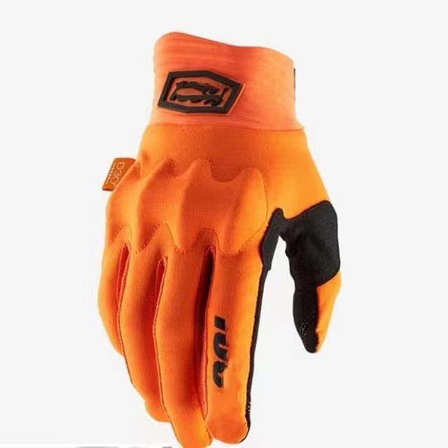 

Outdoor sports riding off-road motorcycle wear-resistant long finger non-slip gloves mountain bike anti- XL помаранчевий