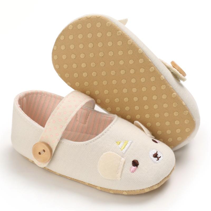 Frühling und Herbst 0-1 Jahr alte Baby-Kleinkindschuhe Weiche Sohle Atmungsaktive Babyschuhe Cartoon Freizeitschuhe
