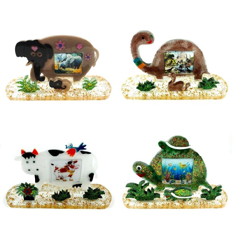 Elephant Cow for Turtle Photo Frame Pendant Silicone Mold Resin Casting Jewelry