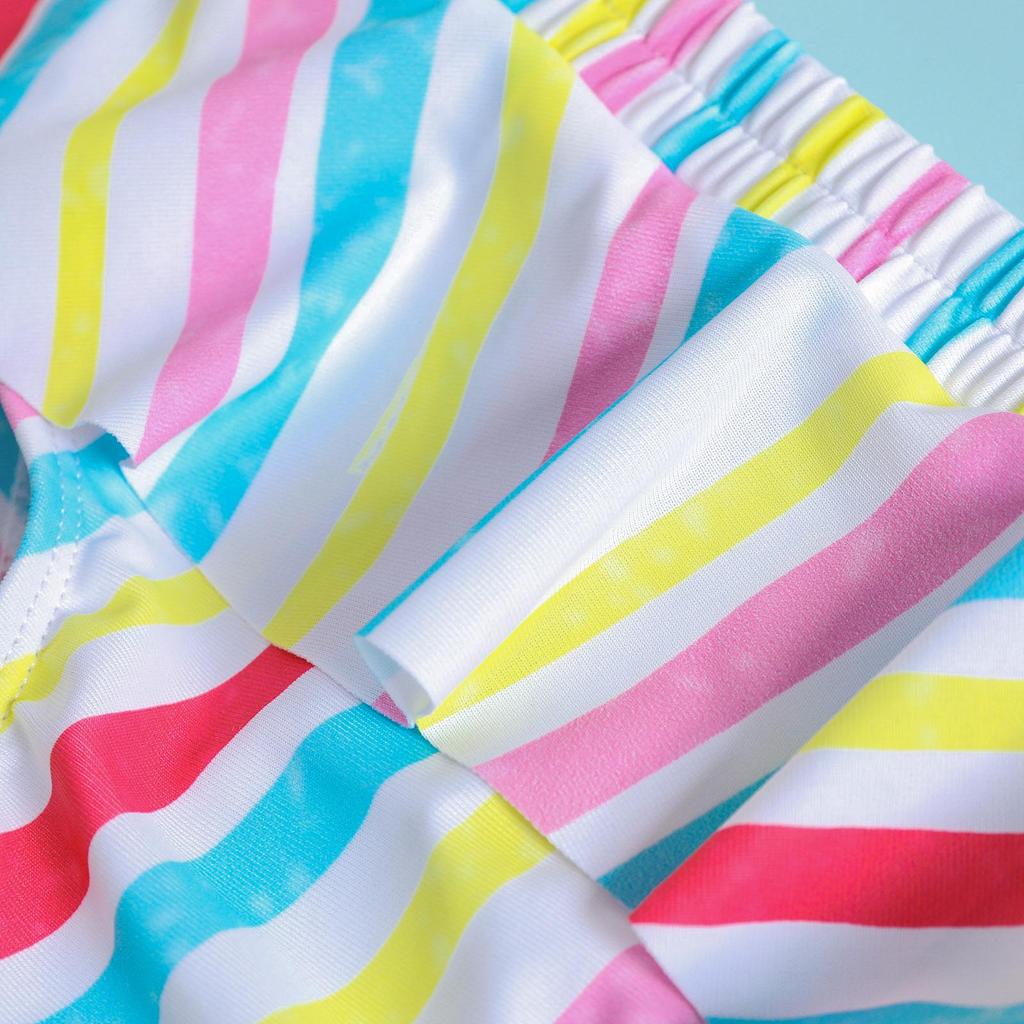 Girls' Striped Bikini Set