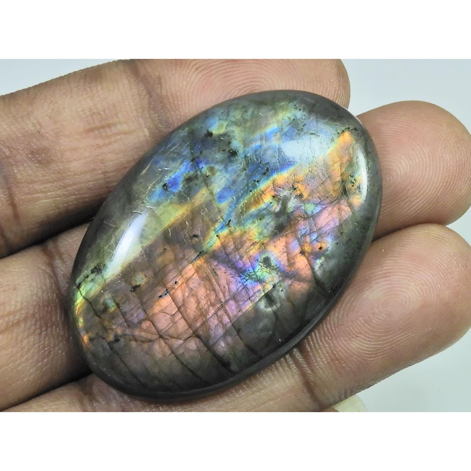 29X44X07MM Natural Purple Labradorite Spectrolite Oval Loose Gemstone 86Cts. D-394