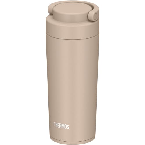 [Dishwasher compatible model] Thermos Water Bottle Vacuum Insulated Mobile Tumbler with Carry Handle 420ml Cafe Latte JOV-420 CL