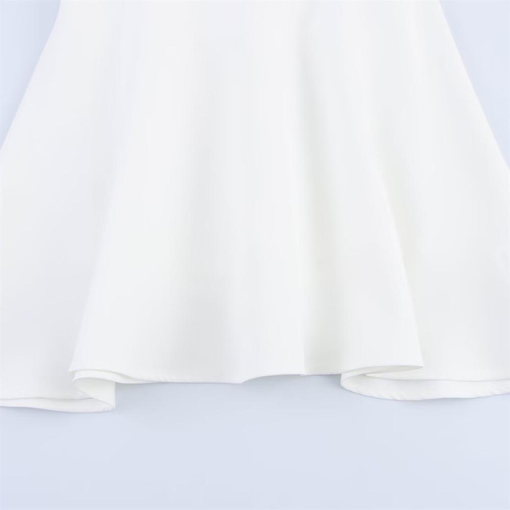 2025 Spring/Summer Women's Sweet Wavy Hem Off-Shoulder Strapless Dress