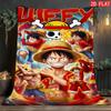 One Piece Party Flannel Blanket Lightweight Soft Warm for Theme Party Gathering THW