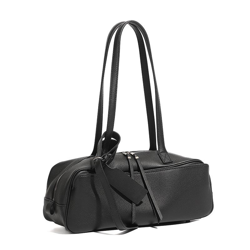 Leather Bowling, Underarm Bag, Shoulder Bag, Pillow Bag, Large Capacity Commuting Genuine Leather Women's Bag