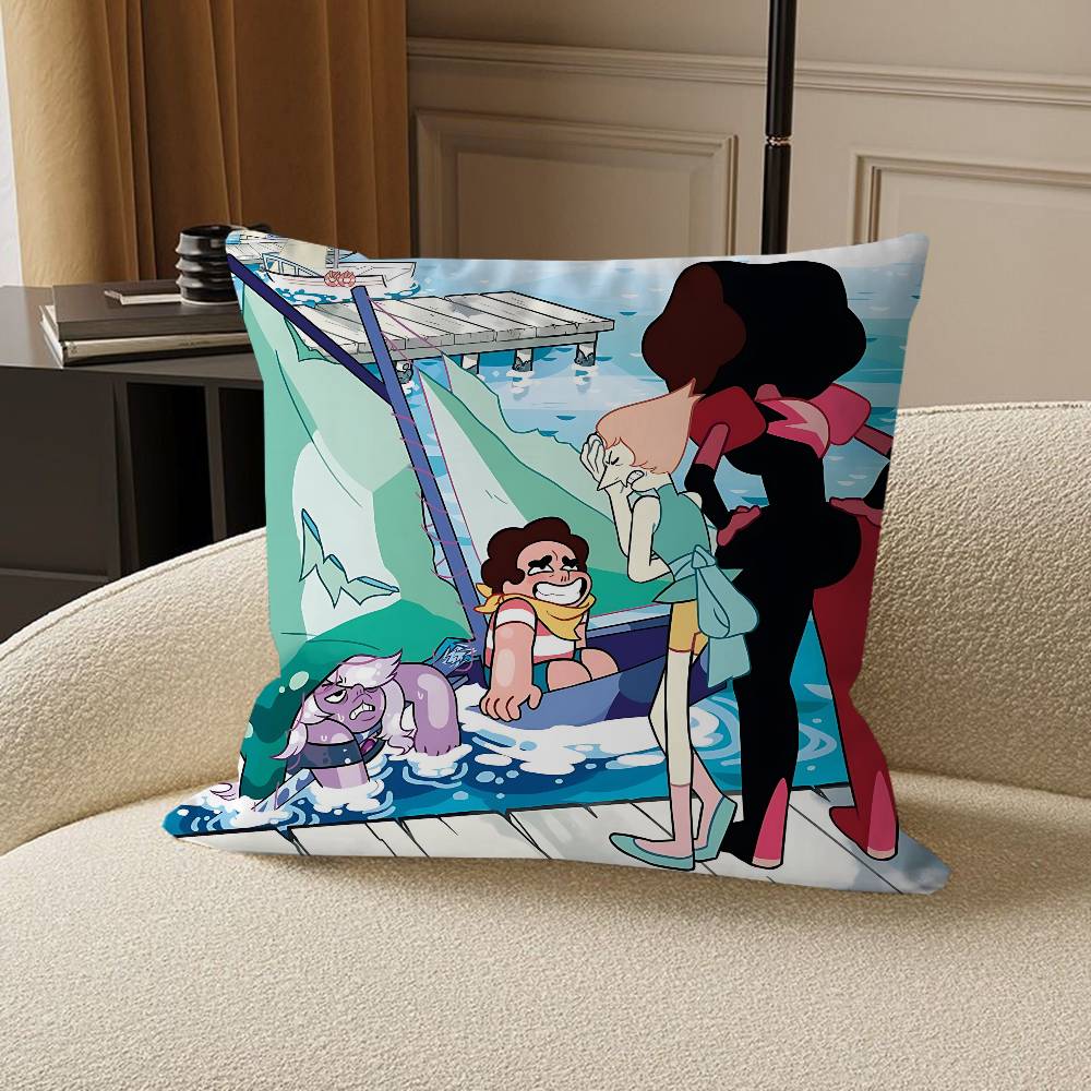 

Cartoon Steven-Universe Personalized Pillow Cover Kids Bedroom Wild Party Decor Pillowcase kid Birthday shower Gift 12x12Inch