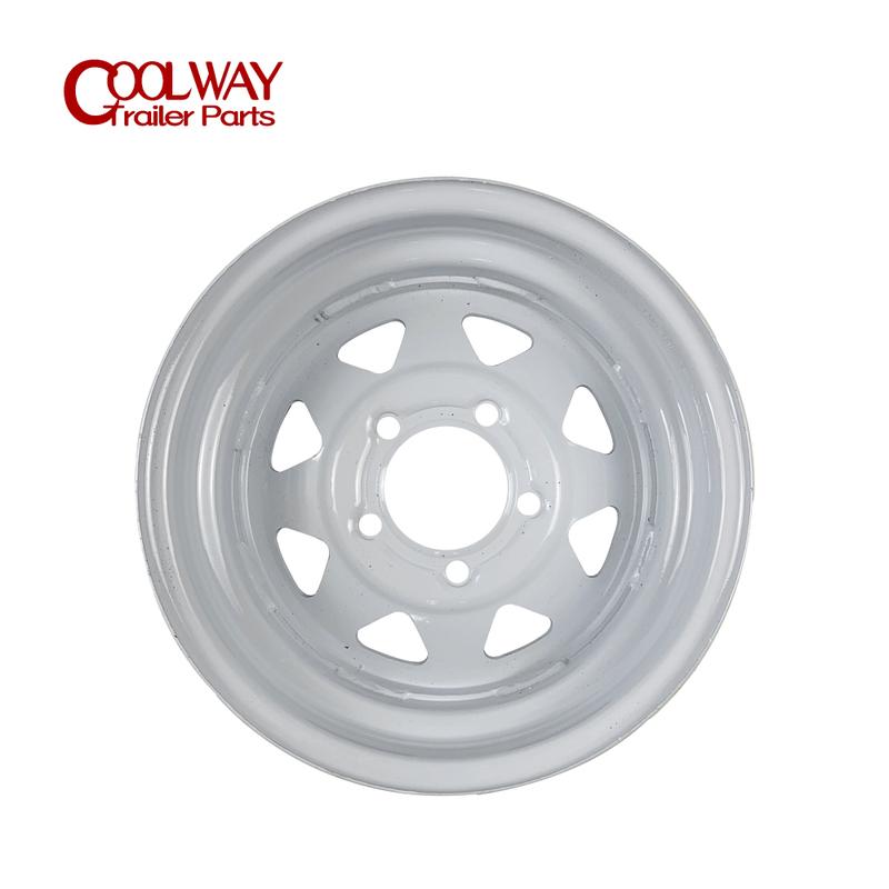 13 Zoll X 4,5J Weiße Speichen Anhängerfelge 4-100 und 5-114.3 Auto-Schraubenkreis Wohnwagen Boot RV Teile Zubehör