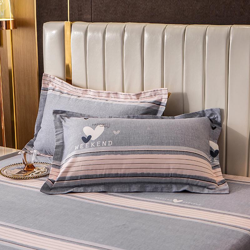 Set of 2 Thick Brushed Pure Cotton Pillowcases 48cmx74cm 48cm x 74cm