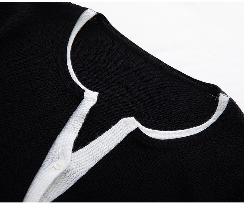 Women's Pure Wool Cardigan - German Yanzhi Yarn, Two-Piece Knit, Long-Sleeve Sweater Coat
