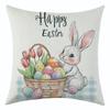 New Easter Cute Bunny Linen Pillow Cover Jit Holiday Decoration Car Cushion Cover