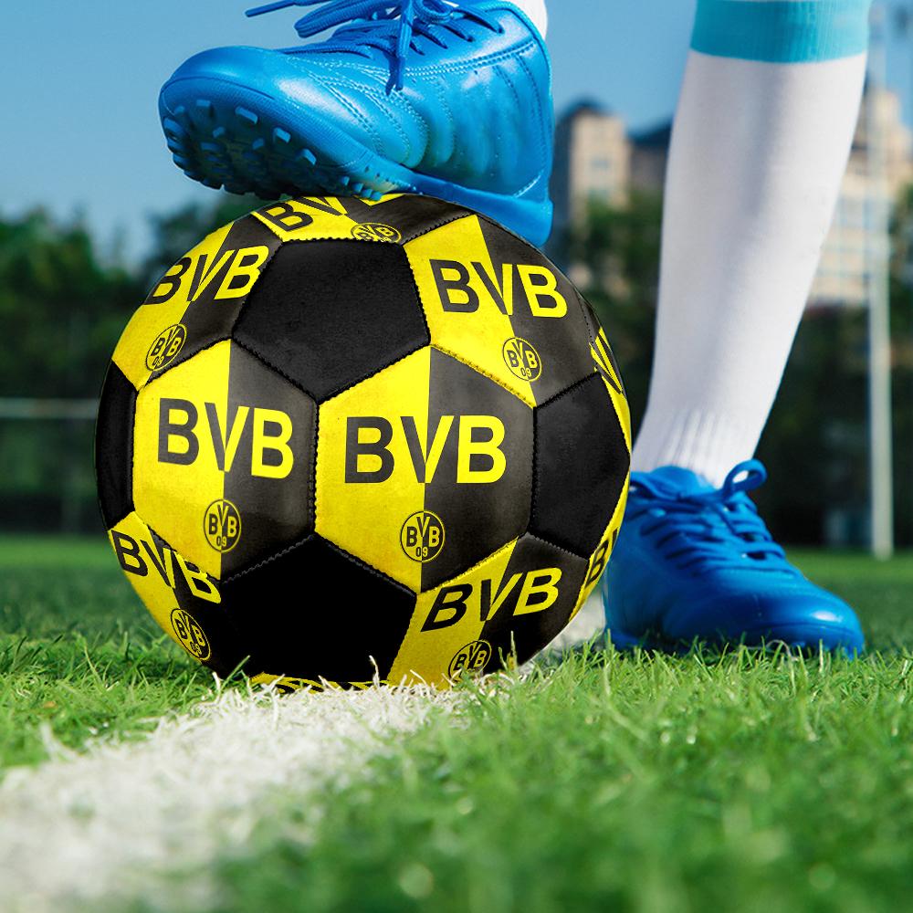 Pallone da Calcio Borussia Dortmund, colorato, adatto a tutte le età, cucito a macchina, materiale PVC, qualità da competizione, resistente e ad alto rimbalzo