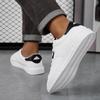 White Black Men Shoes Comfortable Casual Skateboard Shoes Men Solid Leisure Sneakers Lightweight Walking Shoes