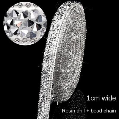 Self Adhesive Crystal Rhinestone Sticker Bling Crystal DIY Sticker Diamond Ribbon 1cm Width Crystal Roll Glitter