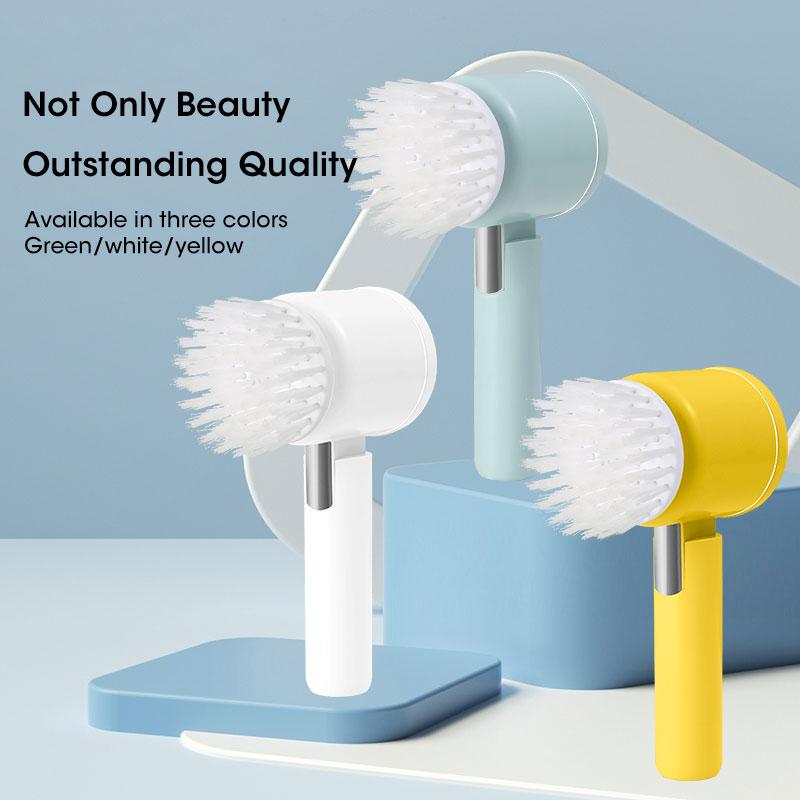 Home Electric Cleaning Brush Multifunctional 3-in-1 Foldable Rechargeable Rotary Scrubber Kitchen Toilet Balcony Cleaning Tool