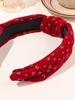 Valentine's Day Headband Red Heart Shape Headbands for Women Girls Non Slip Wide Hair Hoop for Valentine Party Gifts
