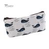 Cute Whale Flower Printed Girls Boys School Student Pencil Case Pen Storage Bag