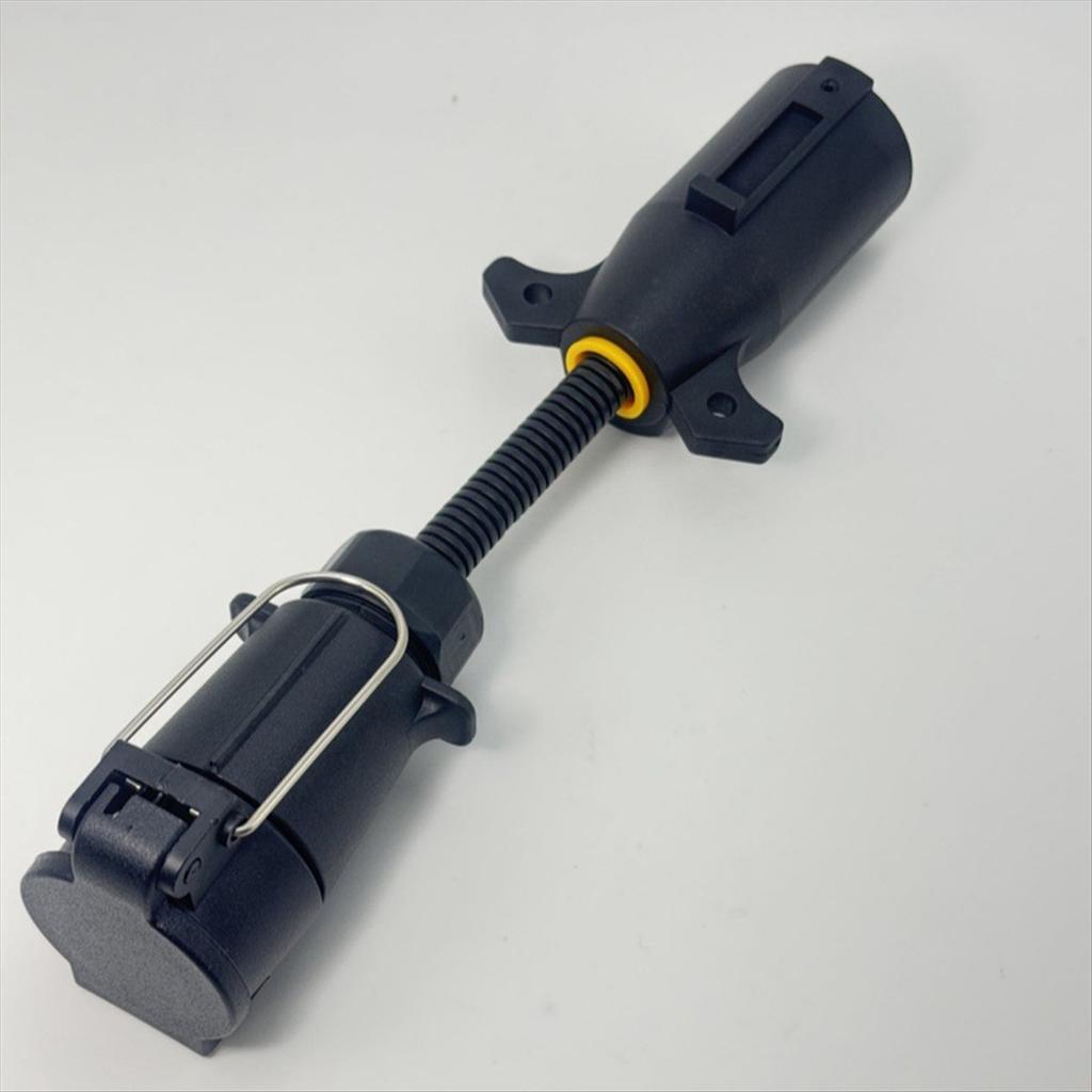 2025+ Trailer 7 Pin Round Socket Female Plug to 7 Way Blade Trailer Adapter Connector Adaptor RV Parts Caravan